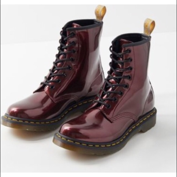dr martens red chrome